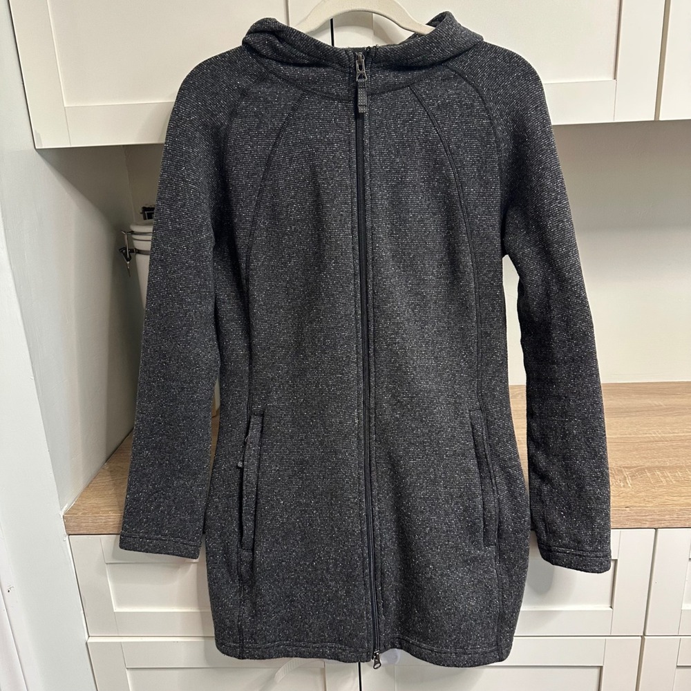 Overland Celestial Hooded Italian Wool Blend Fleece Jacket S Longline Gorpcore